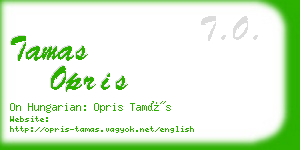 tamas opris business card